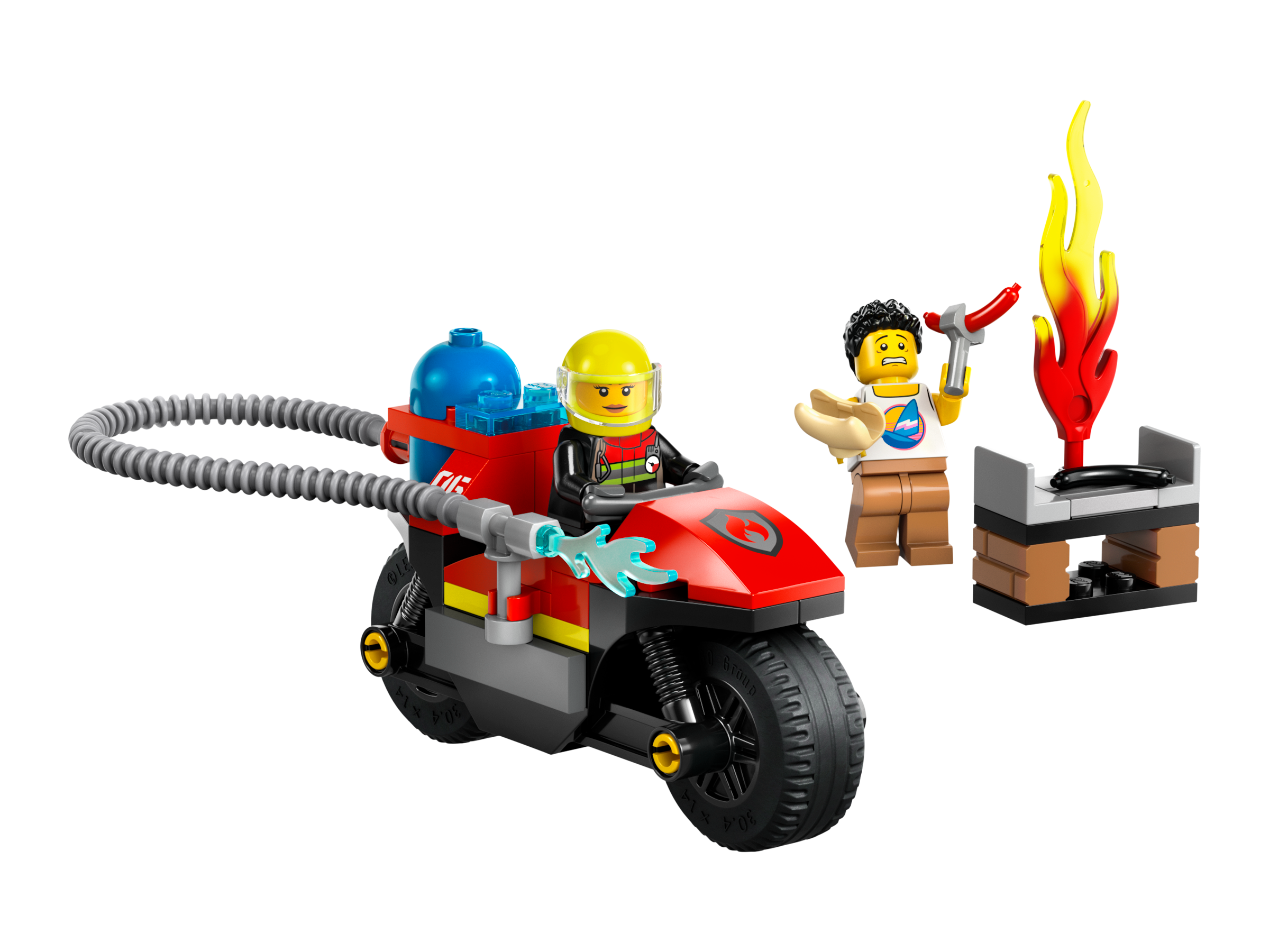 Đồ Chơi Lắp Ráp Xe Mô Tô Cứu Hỏa - Fire Rescue Motorcycle - Lego City 60410 (57 Mảnh Ghép)