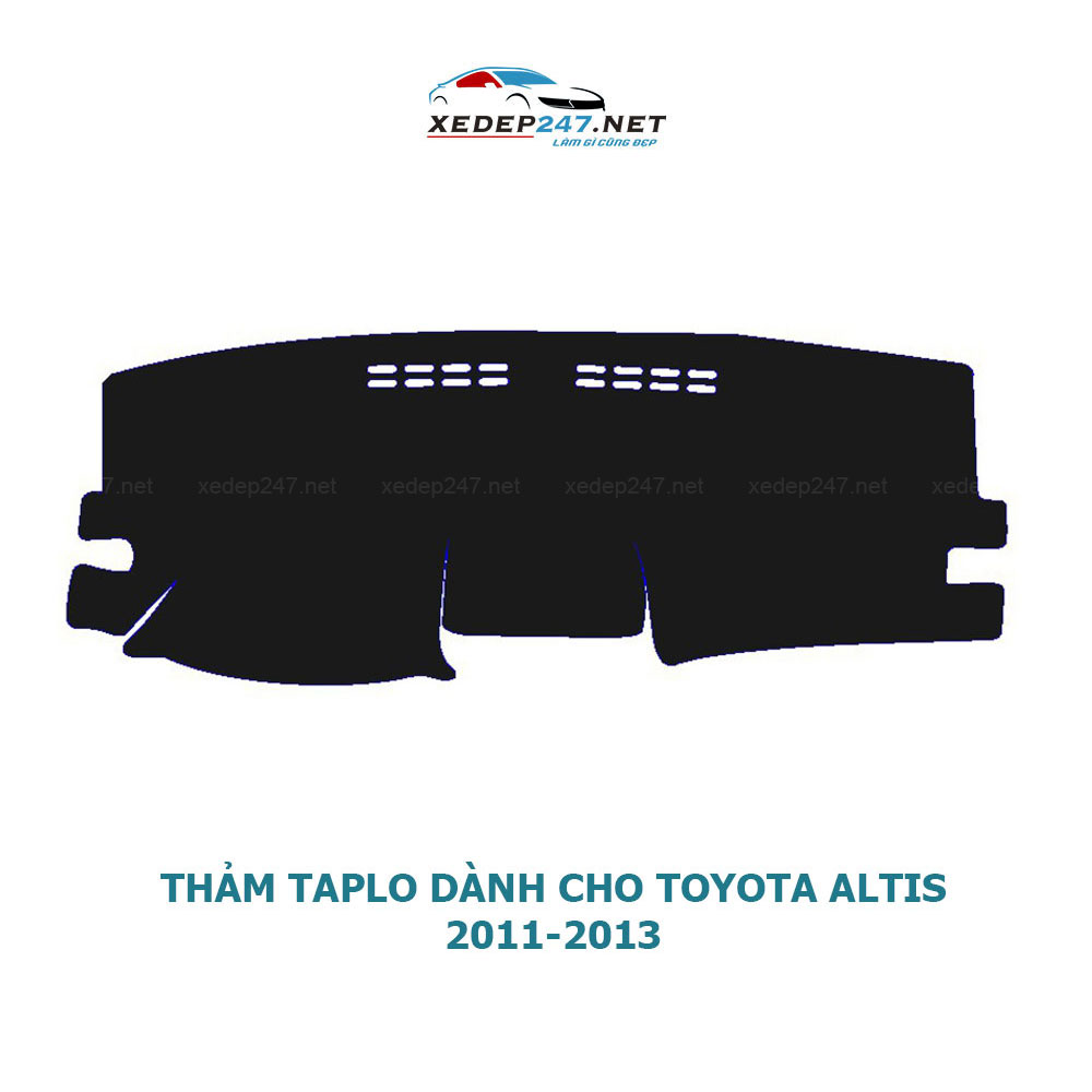 Thảm Taplo dành cho xe Toyota Altis 2011 đến 2020 chất liệu Nhung, da Carbon, da vân gỗ