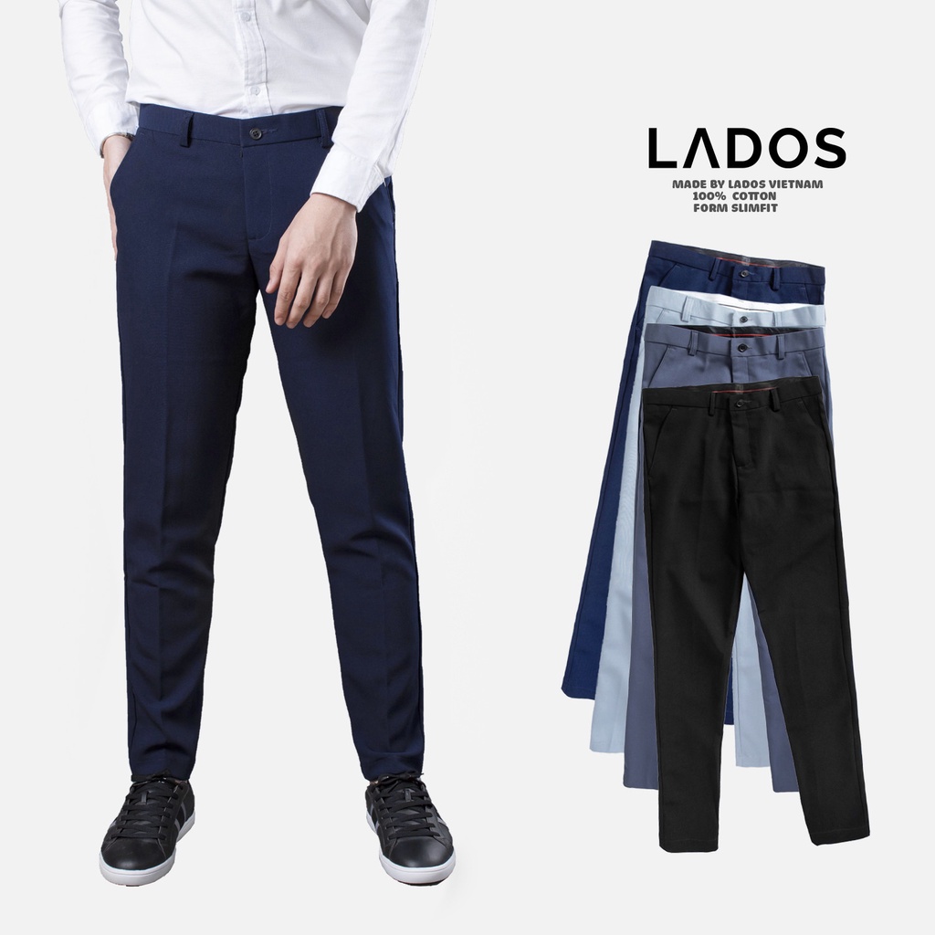 Quần tây cao cấp dài LADOS - 1327 - Hàng chất lượng chất dày dặn co giãn nhẹ thoải mái