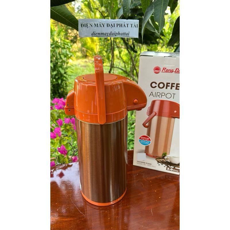 Phích giữ nhiệt Inox cao cấp Rạng Đông - 2045 ST3.E [2 Lít - Nút ấn rót nước