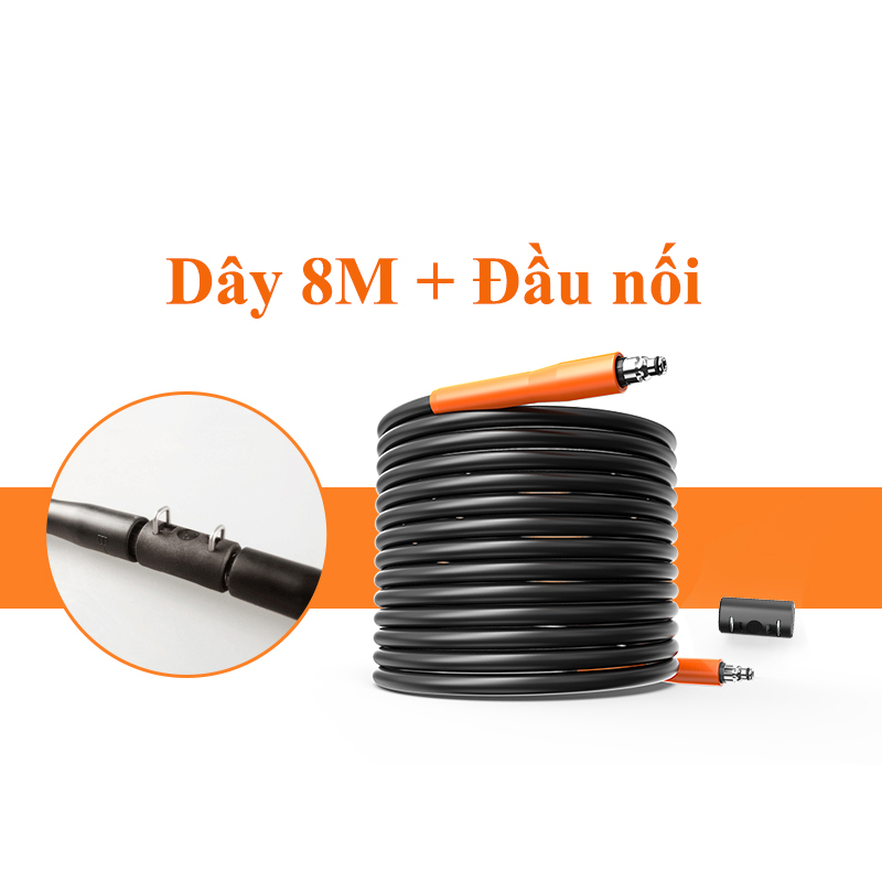 Dây Rửa Xe Dành Cho Máy Rửa Xe Gia Đình Yili Hàng Chính Hãng, Dây Xịt Áp Lực Rửa Xe Đầu Gài Nhanh, Dây Thay Thế