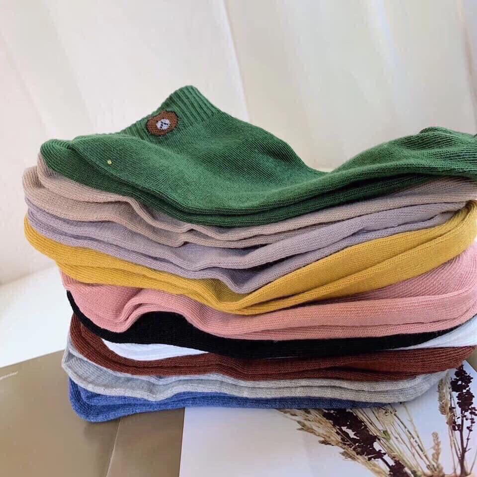 SET 10 ĐÔI TẤT GẤU CUTE GIAO MÀU NGẪU NHIÊN