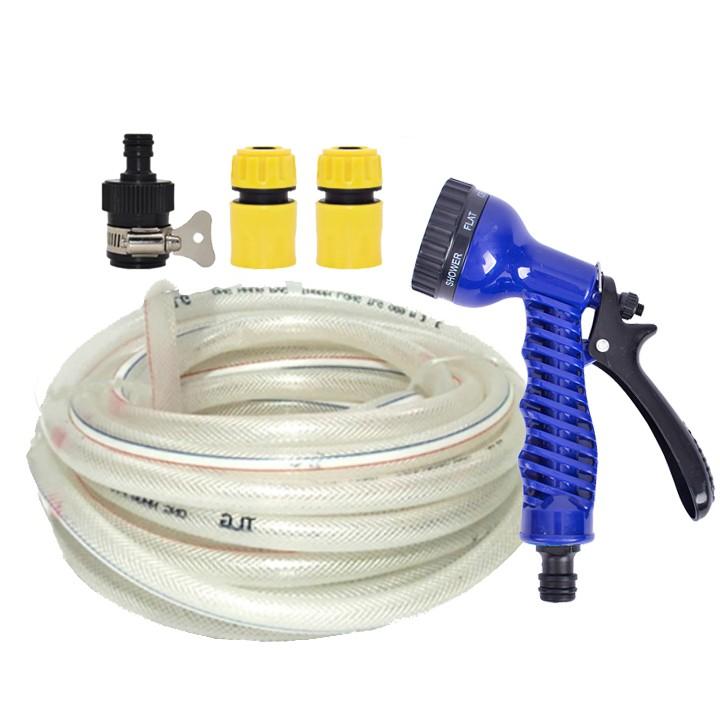 Bộ dây tăng áp 3 lần vòi xịt nước rửa xe, tưới cây loại 7-10m  206843