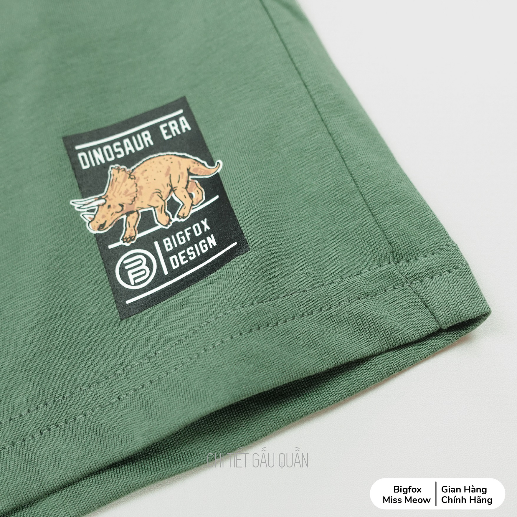 Bộ sát nách bé trai Bigfox Miss Meow mùa hè size đại vải cotton kiểu ba lỗ in khủng long 3,7,9,11 tuổi 30kg 40kg 1931