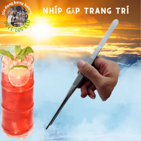 Nhíp gắp hoa quả pha chế cocktail