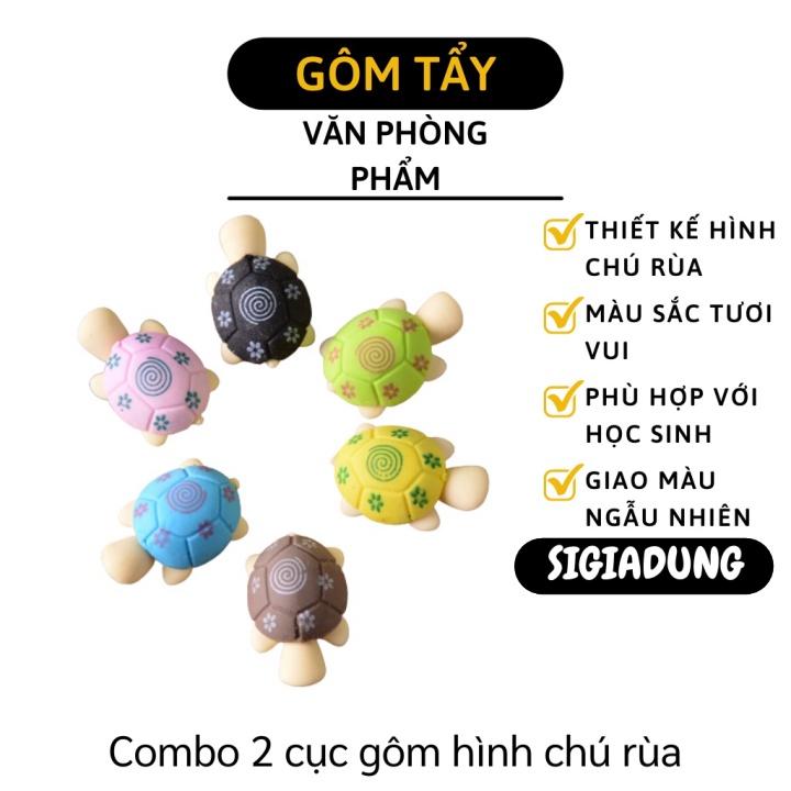 Gôm Tẩy Cute - Combo Cục Gôm Tẩy Bút Chì Hình Chú Rùa Nhiều Màu Cho Bé 8233