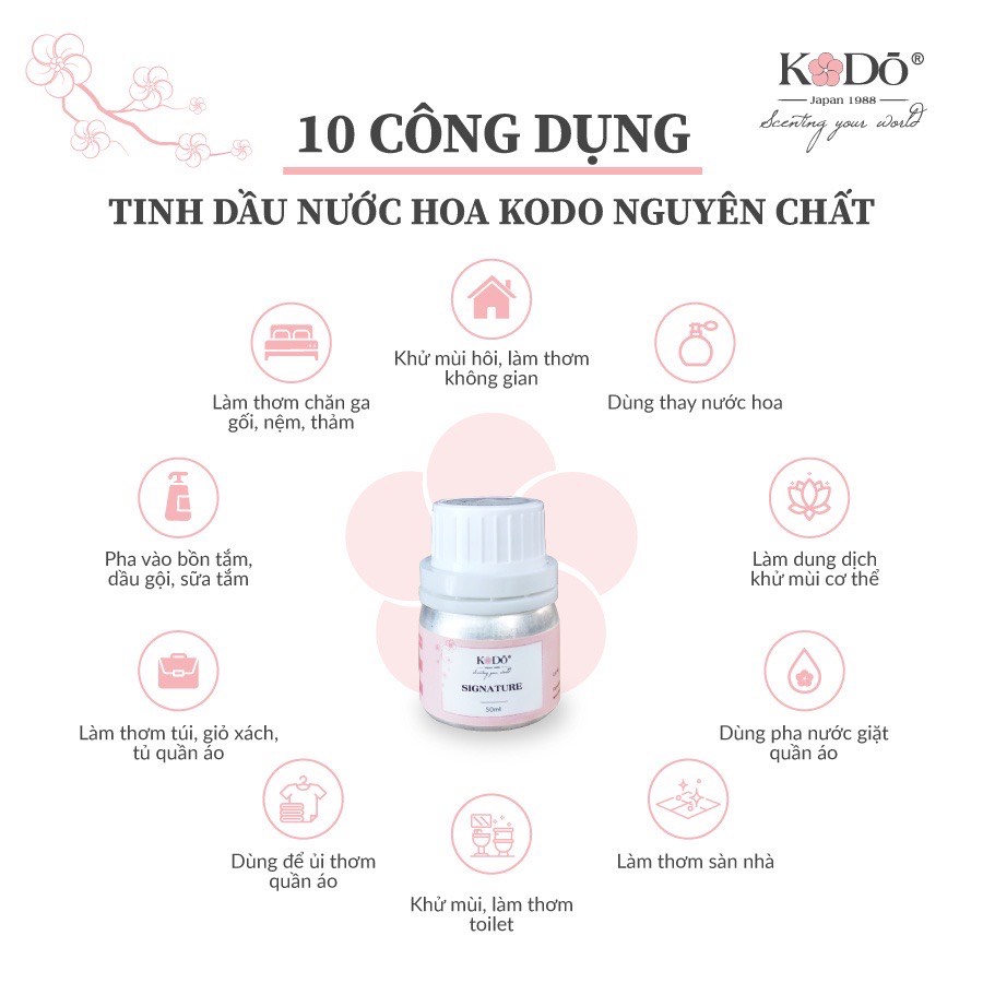 Tinh Dầu Nước Hoa Kodo Signature No.10 Hương Thư Giãn Thơm Mát