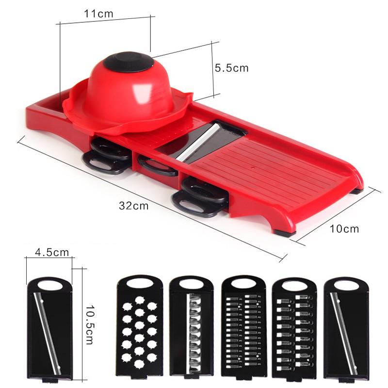 DỤNG CỤ BÀO CỦ QUẢ THÀNH SỢI, THÀNH LÁT VỚI 6 LƯỠI BÀO