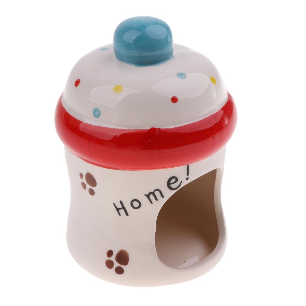 Small Animal Hamster Baby Bottle House Nest Cage Toy Habitat Nest Ceramic