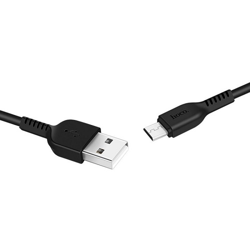 Cáp sạc 2A Micro Hoco đầu USB được hoàn thiện kỹ lưỡng mang đến độ bền và độ ổn định khi sạc và truyền dữ liệu dài 1m - Hàng chính hãng