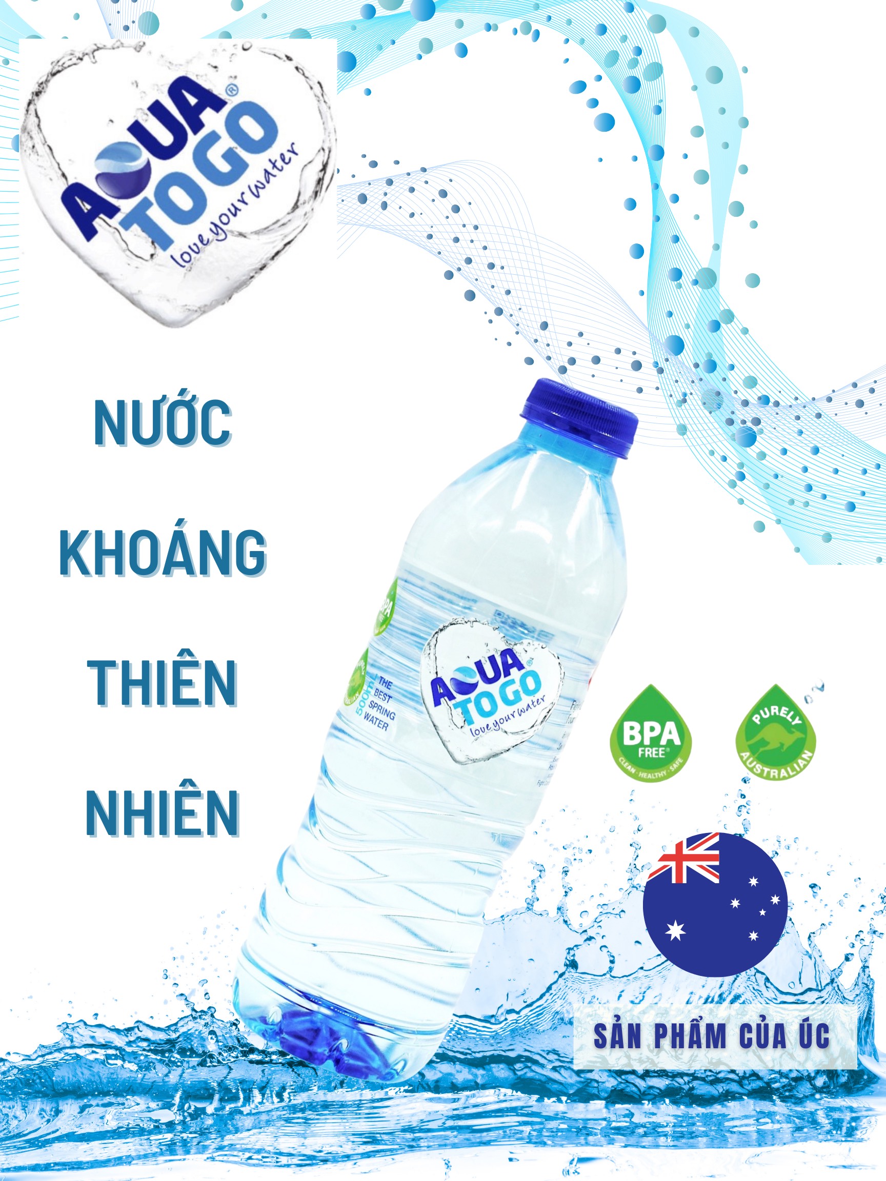 Lốc 20 chai Nước khoáng thiên nhiên đóng chai Aqua ToGo
