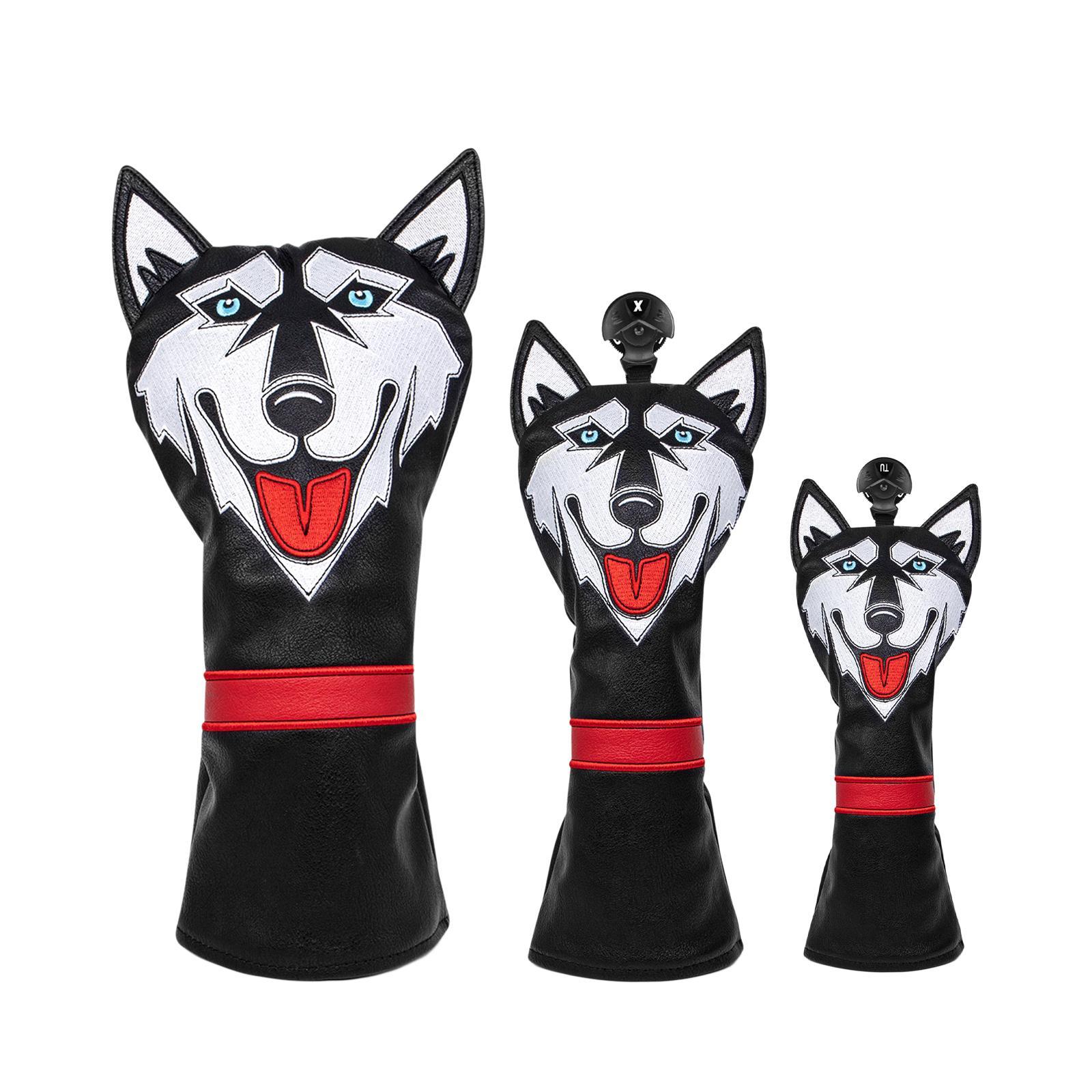 3Pcs Fashion Golf Club Head Covers Wood Headcover Protective Sleeve Golfer Gift