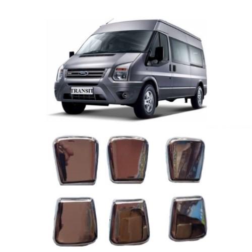 ỐP TRANG TRÍ NÚT LÙA KÍNH MẠ CROM DÀNH CHO XE FORD TRANSIT 2014-2018