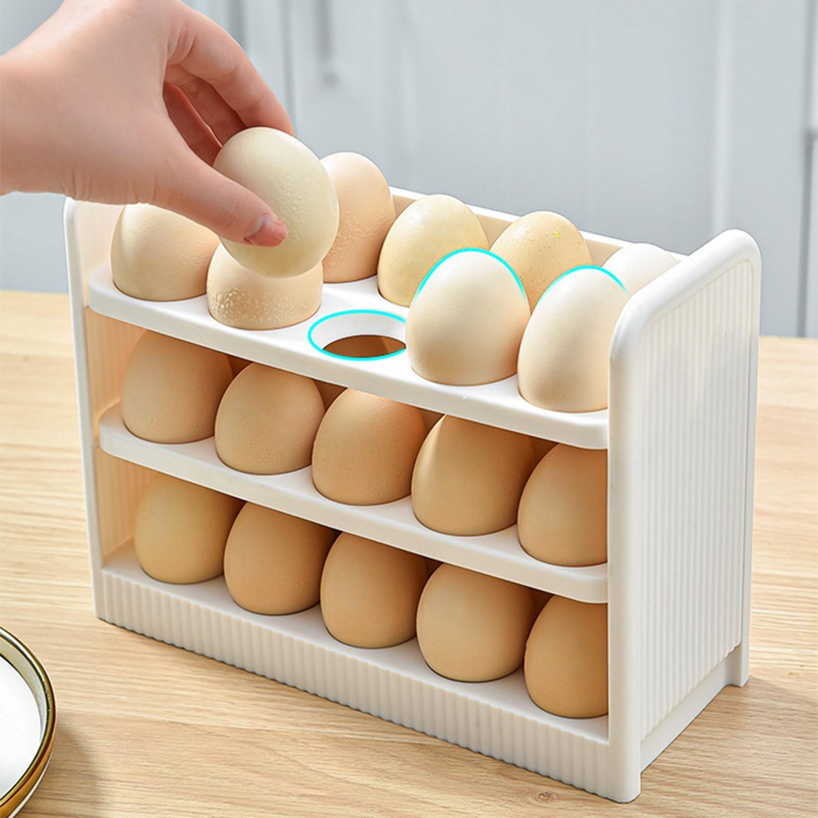 30 Grid Egg Container Fridge Eggs Organizers for Cabinet Shelf Countertop