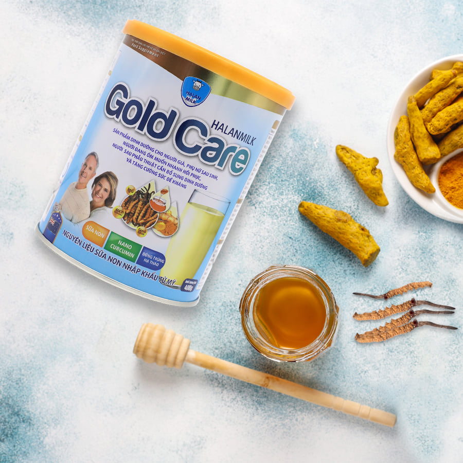 Sữa bột Gold Care - Đông Trùng Hạ Thảo - Nano Curcumin - Sữa Non