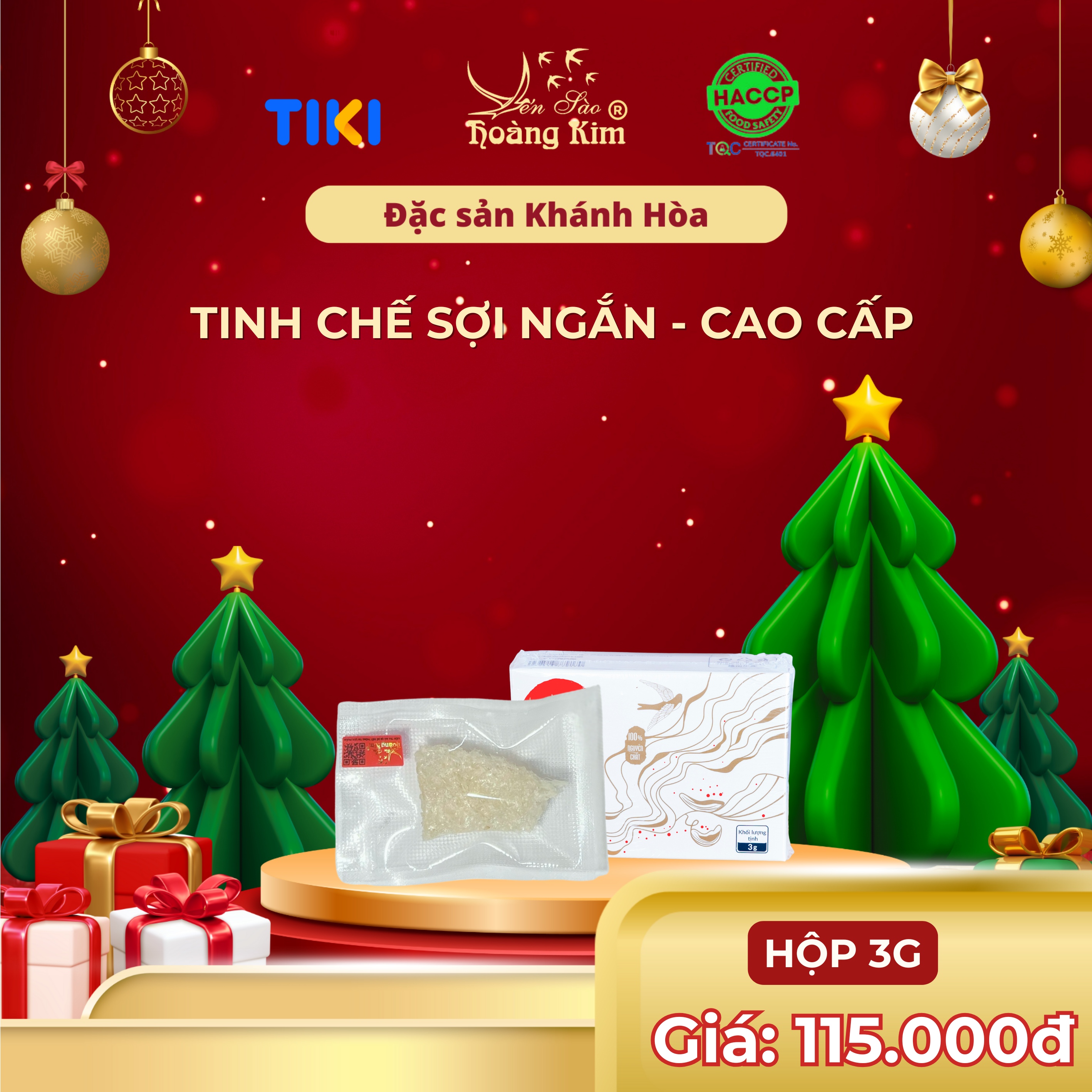 Yến Tinh Chế Sợi Ngắn (Yến Vụn) Hoàng Kim (Hộp 3g/5g/50g/100g) - Siêu Tiết Kiệm - Nấu Cháo, Nấu Súp Cực Ngon