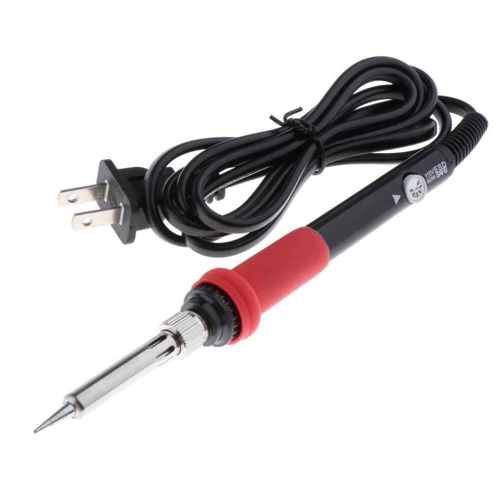 110V Adjustable Temperature Electric Soldering Iron Kit, Welding Rework Repair