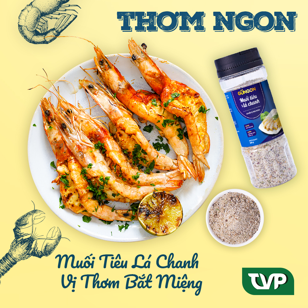 Muối tiêu lá chanh Gungon chấm trái cây gà luộc món hấp 120g