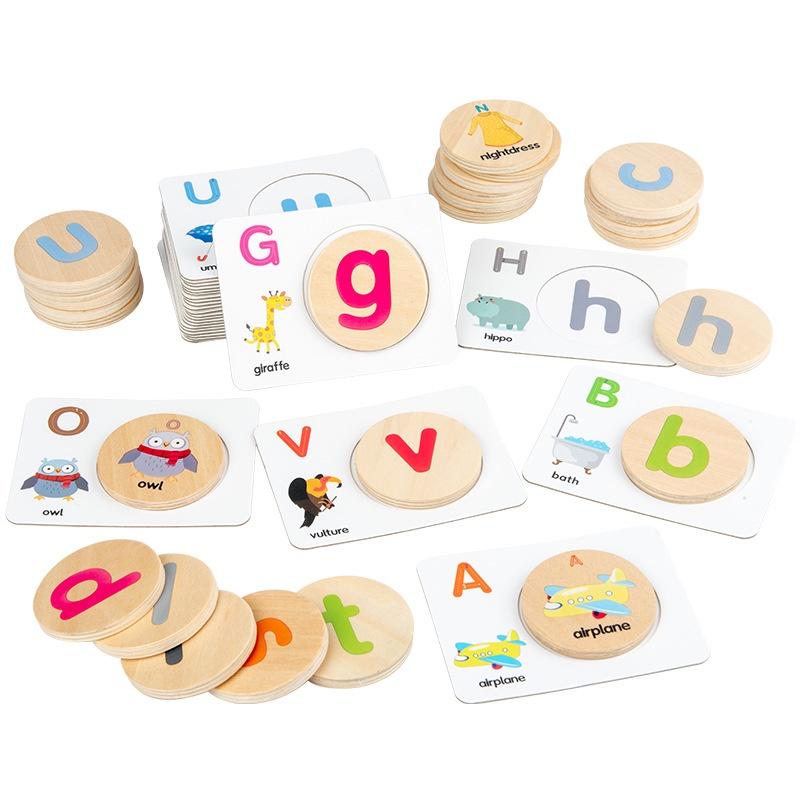 Đồ Chơi Gỗ Bảng Ghép Chữ Cái Tiếng Anh, Flashcard Thẻ Ghép Số Nổi Bằng Gỗ Cho Bé