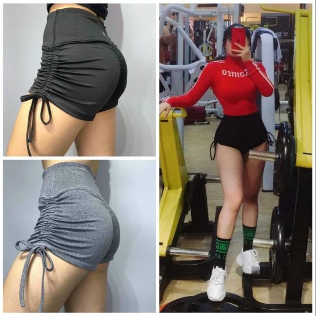 HÀNG XỊN - Quần đùi tập gym gen bụng dây rút CAO CẤP (có sẵn - miễn ship)