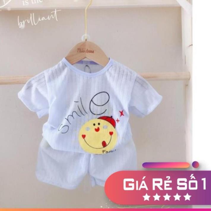 BỘ COTTON GIẤY CỘC TAY CHO BÉ 3-12 KG, GIAO MẪU NGẪU NHIÊN . .