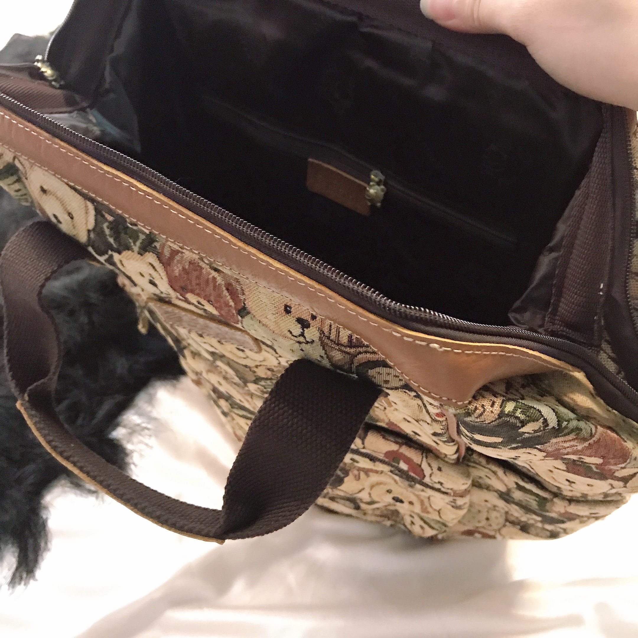 Balo quai xách thời trang thêu gấu siêu xinh - DD178O5813