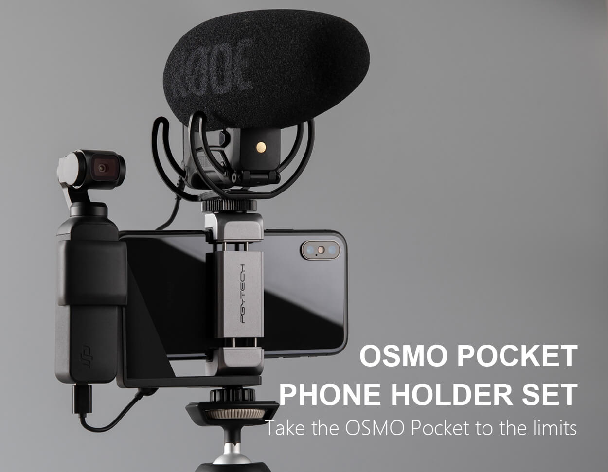 PGYtech Osmo Pocket Phone Hodler set – Bộ gắn điện thoại với Osmo Pocket - Hàng chính hãng PGYtech