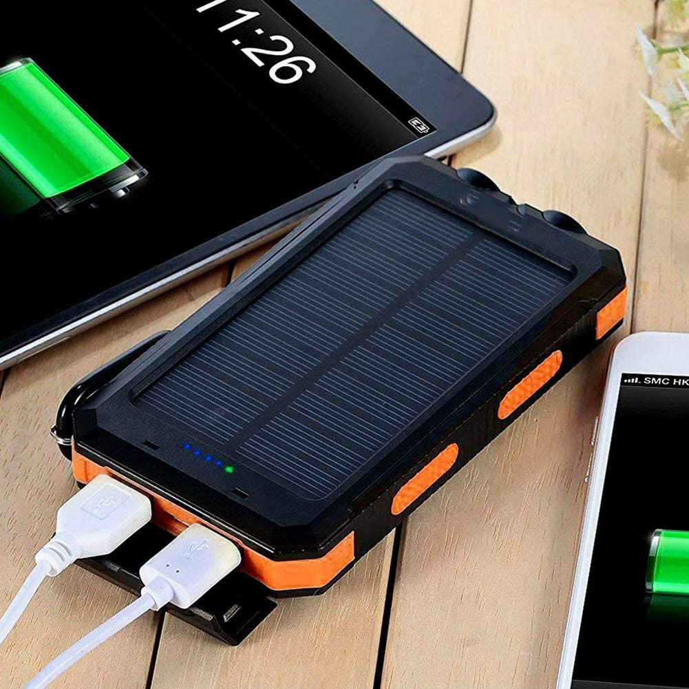 Pin Sạc Dự Phòng Năng Lượng Mặt Trời 20000mAh, Bộ Pin Dự Phòng Du Lịch Dài Ngày ,Cắm Trại Đầu Ra Kép USB 5V 1A / 2A Với Chức Năng SOS và La Nàn PWBANK US07PWBANK US07P- Hàng Chính Hãng