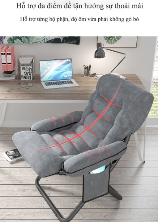 Ghế ngồi tựa lưng có ghế gác chân Home Decor StudioX ngả lưng thoải mái êm ái