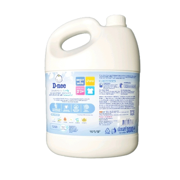 Dung Dịch Giặt Quần Áo Cho Bé D-Nee - Chai 3000ml (Trắng) Dành cho bé từ 02 tuổi trở lên