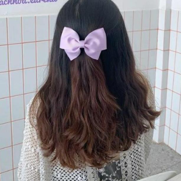 Kẹp tóc nơ gân - cột tóc nơ gân Hàn Quốc dễ thương