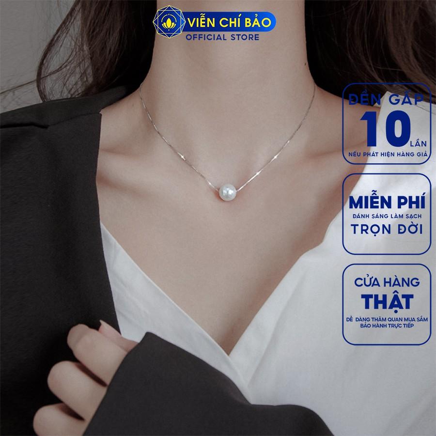 Dây chuyền bạc nữ Hạt châu bạc 925 thời trang phụ kiện trang sức nữ Viễn Chí Bảo D400247x