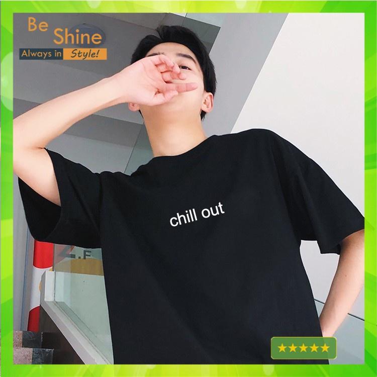 Hình ảnh Áo thun unisex form rộng tay lỡ nam nữ chill out DCT vải cotton - Beshine Store