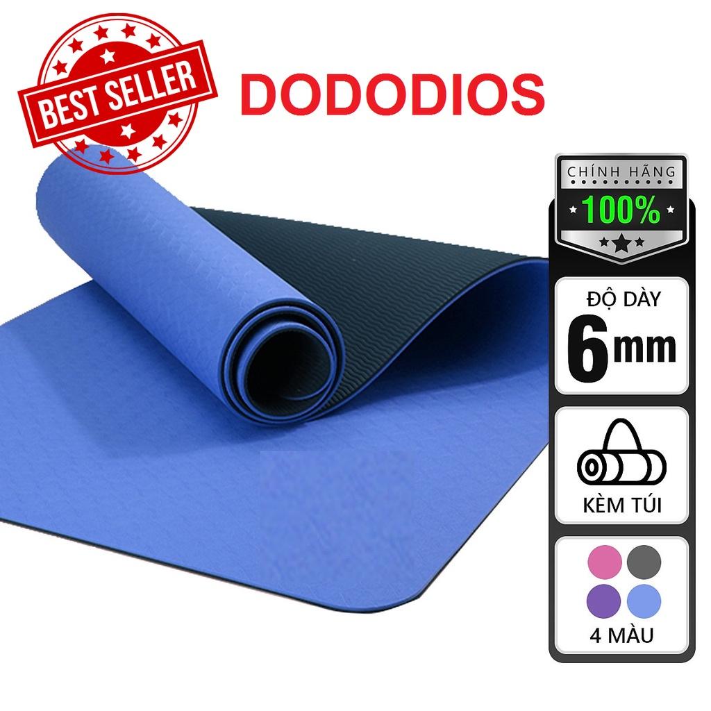 Thảm tập yoga định tuyến chất liệu cao cấp chống trơn trượt - chính hãng dododios