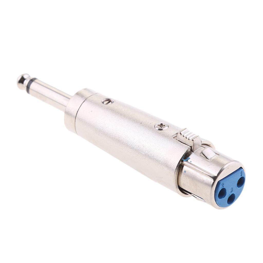 Stereo 6.35mm/6.5mm to XLR Audio Jack Plug Adapter for Microphone Mixer Speaker