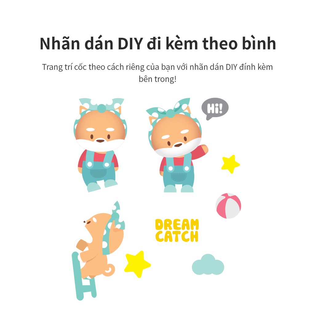 Ly nhựa LocknLock Dream Catcher ABF779 520ml có nắp đậy ống hút