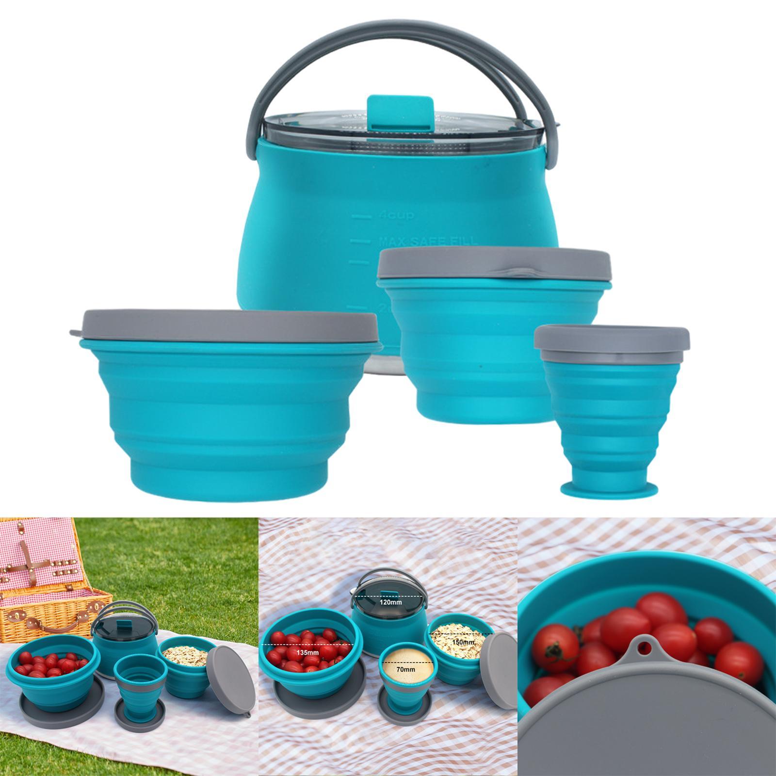 4 Pieces Folding Outdoor Cookware Camping Set