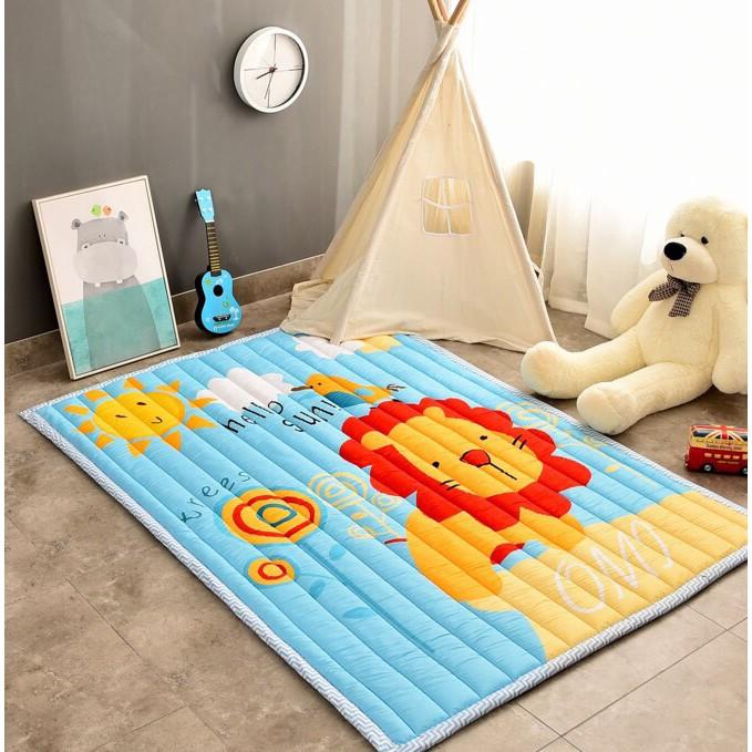Thảm Mat Korea cao cấp hình Sư tử Hello sun