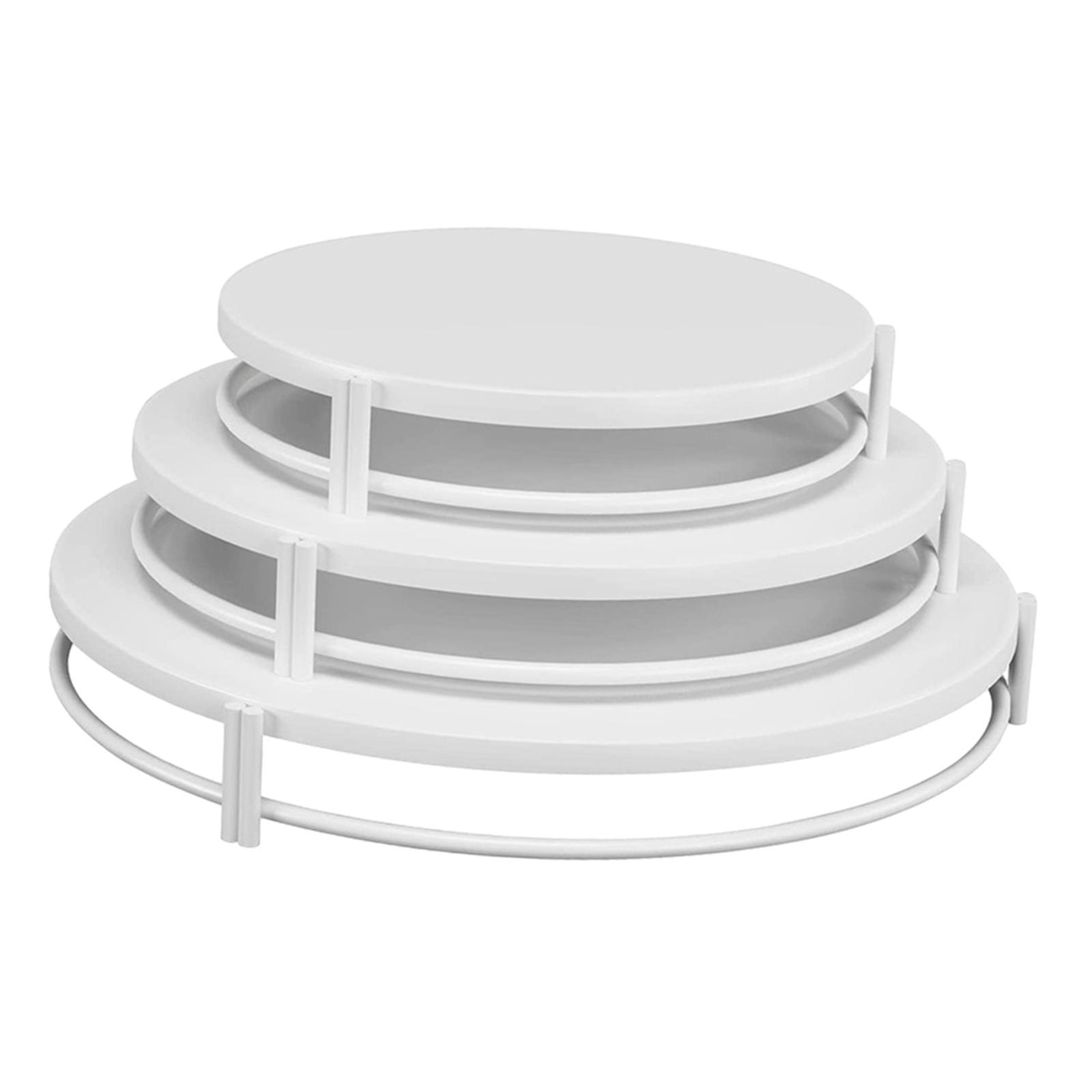 3x Cake Stands Set Dessert Tray Iron Cake Plate for Kitchen Event Decoration