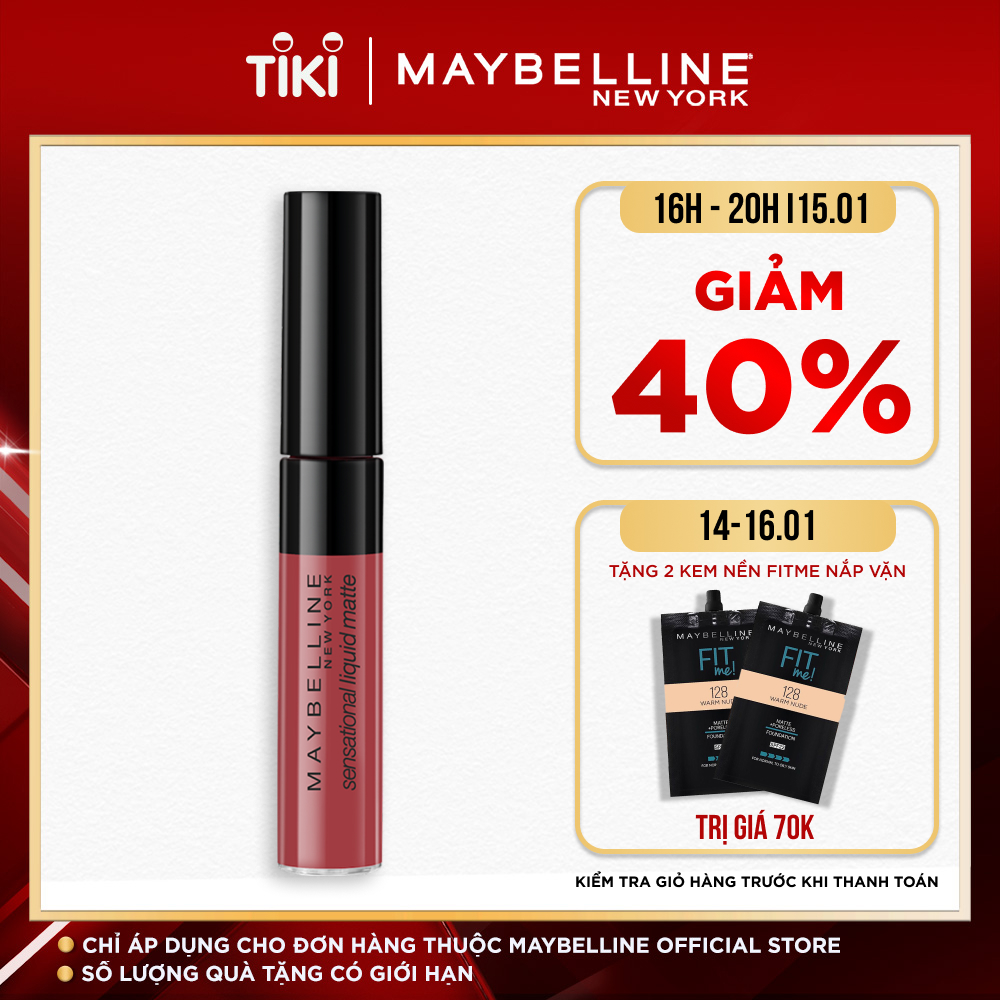 Son Kem Lì Nhẹ Môi Maybelline New York Sensational Liquid Matte Lipstick 7ml