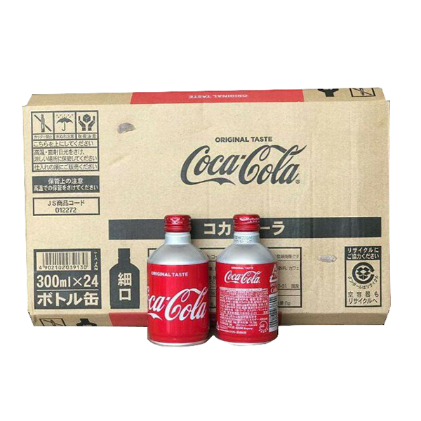 Hình ảnh 1 Thùng 24 Chai Nước Ngọt Coca Cola Chai Nhôm Nhật 300ml - Nội địa Nhật Bản
