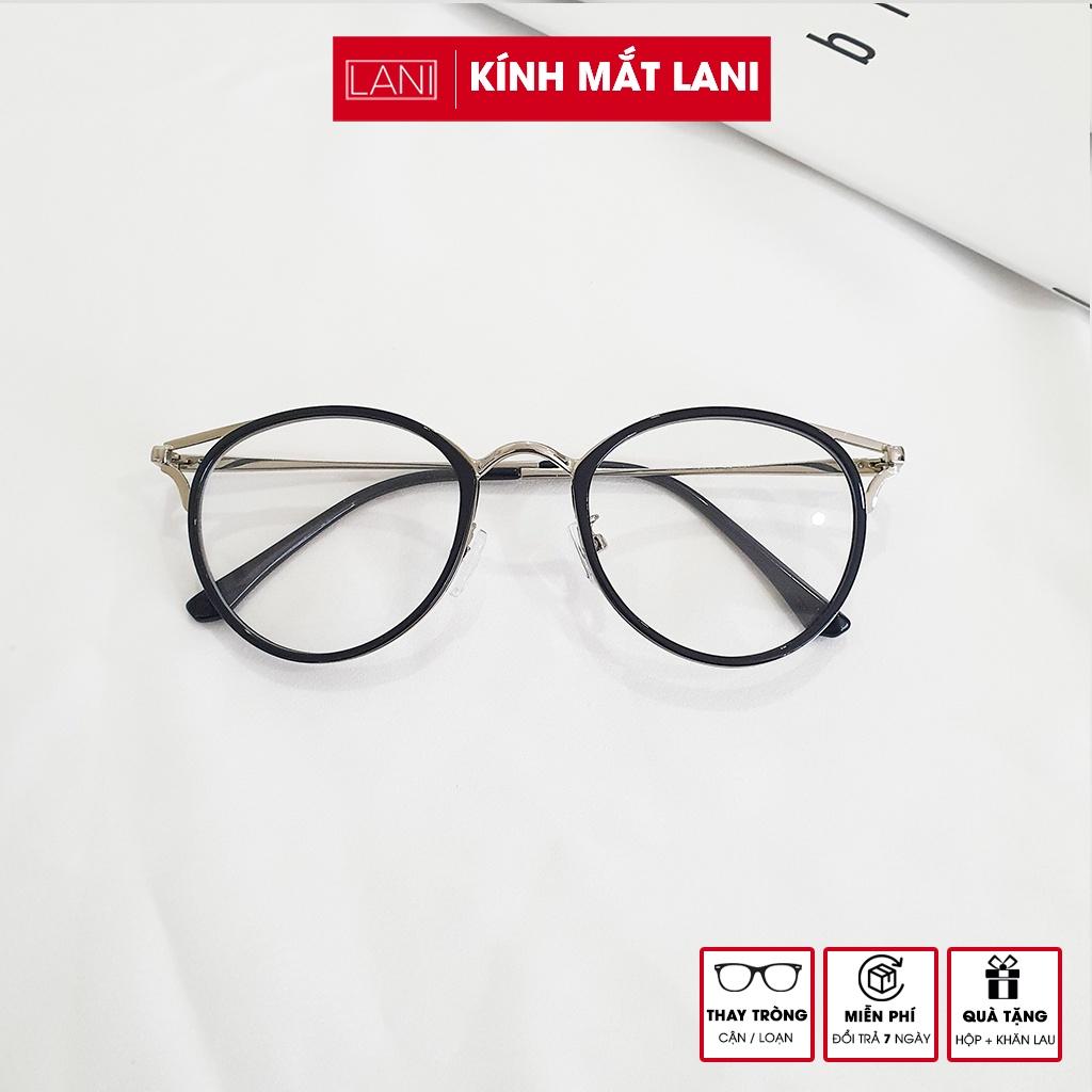 Gọng kính cận kim loại dáng bầu mắt mèo LANI 90029 - Lắp mắt cận theo yêu cầu