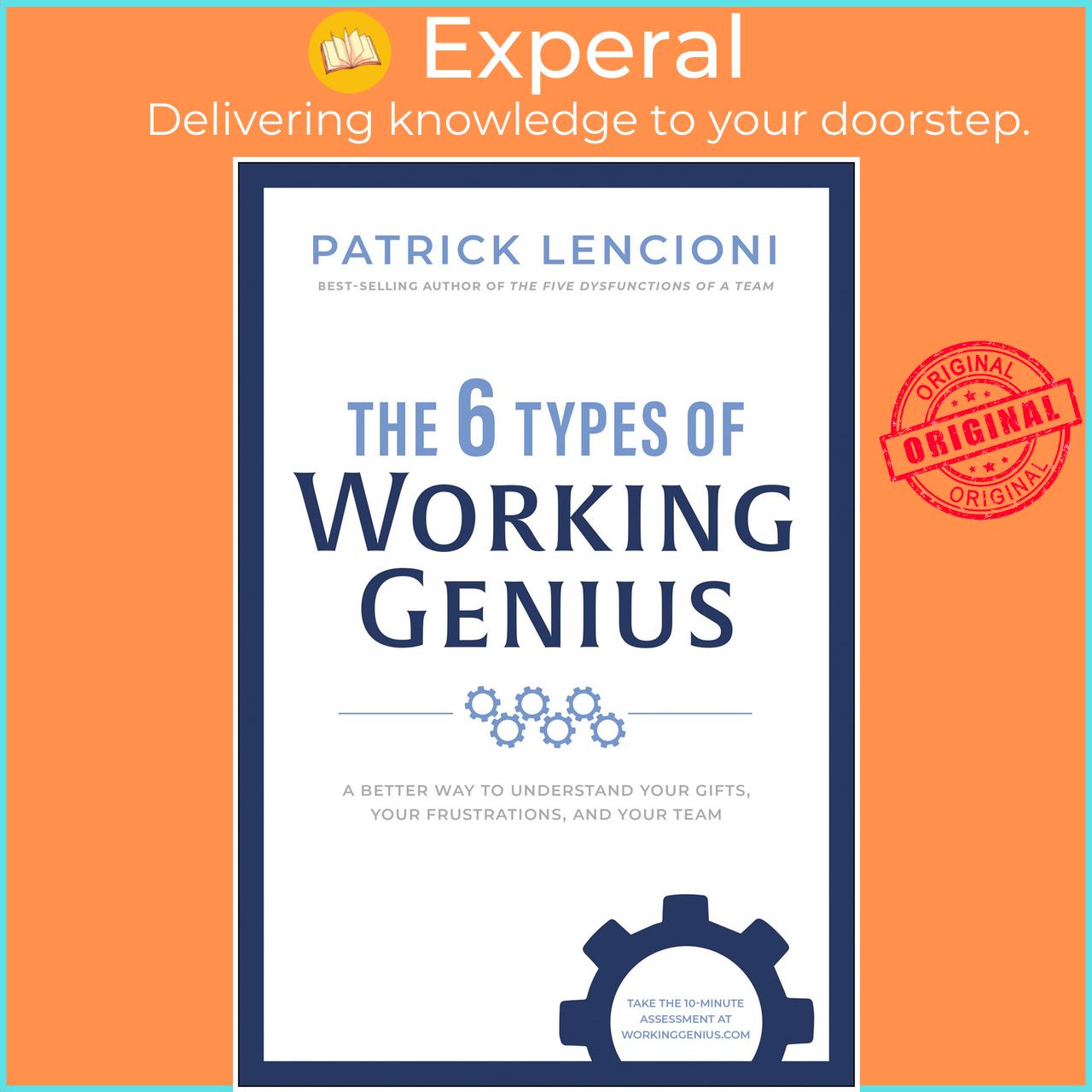 Hình ảnh Sách - The 6 Types of Working Genius : A Better Way to Understand Your Gi by Patrick M. Lencioni (US edition, hardcover)