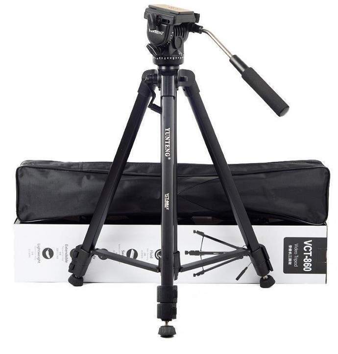 Hình ảnh Chân đế tripod cho máy ảnh, máy quay phim Yunteng VCT-860AV - Hàng chính hãng