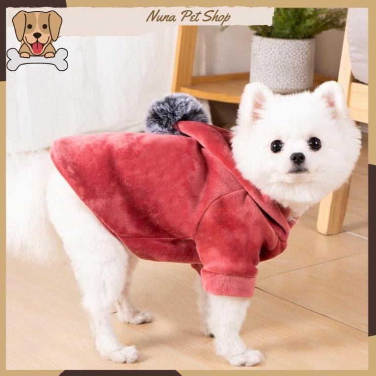 Áo Hoodie nhung cao cấp cho thú cưng - Áo cho chó mèo mùa đông