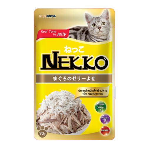 Pate Cho Mèo Nekko 70g, Pate Dạng Gói Cho Mèo, Pate Cho Mèo Thịt Thật Từ Cá Ngừ 28 Vị Hấp Dẫn