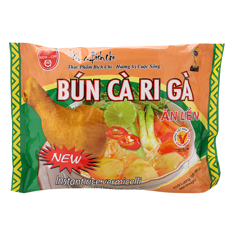 Bun Ca Ri Ga Bich Chi 60g Goi Tiki