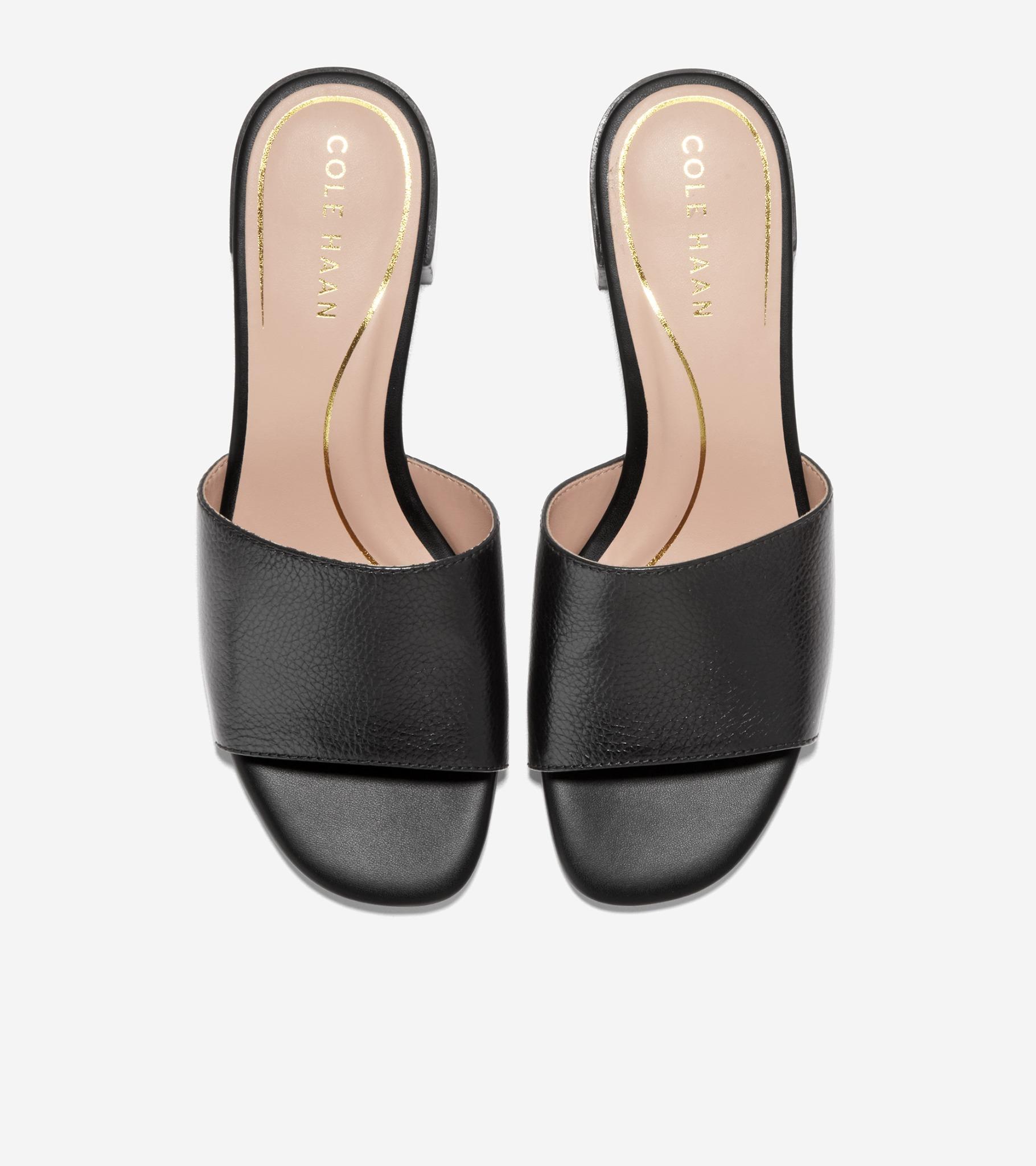 GIÀY CAO GÓT COLE HAAN NỮ CALLI S.BAND BLK HEEL SDL 40MM W26941 231