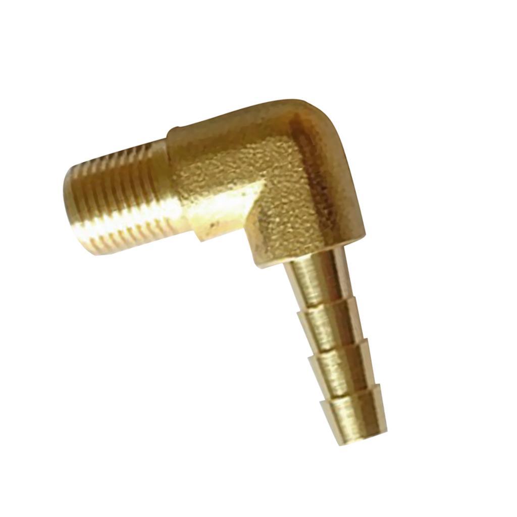 3 pieces 1/8 BSP To 6mm Brass 90 Degree Male Elbow Barb Hose Tail Pipe Gas Fittings
