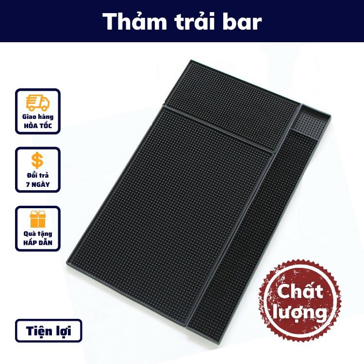 Thảm trải bar thảm lót quầy pha chế 60x8cm 3 size pha Espresso cafe rang xay tấm lót cao su chống rỉ nước